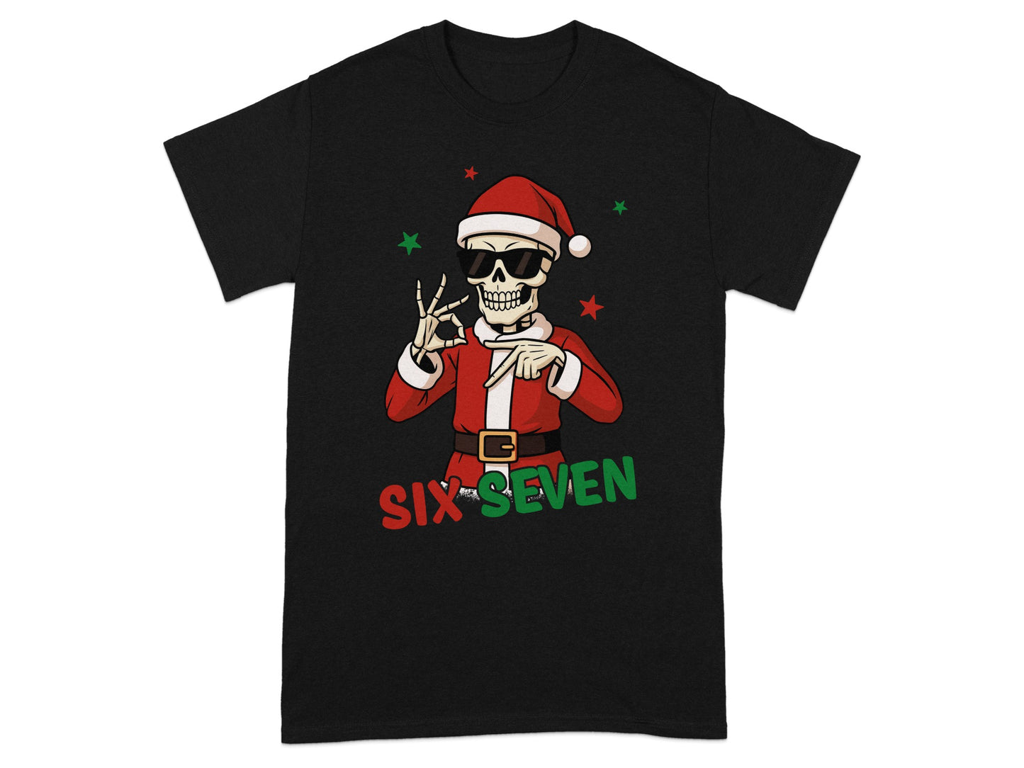 Santa Skull Christmas Six Seven T-shirt