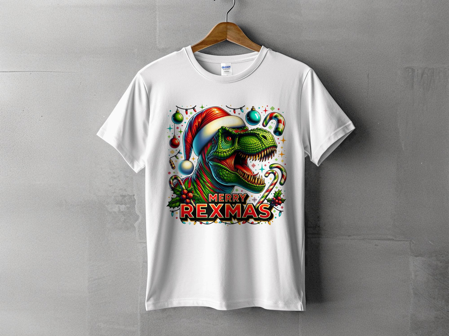 Merry Rexmas Dinosaur Christmas Themed Shirt