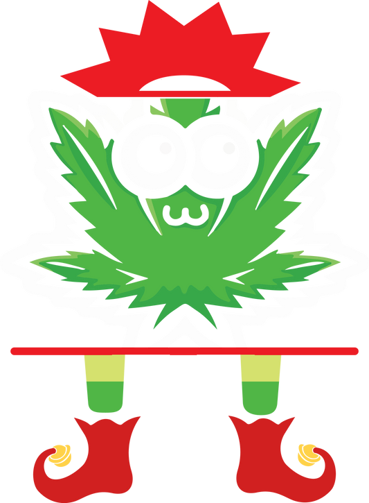Funny Green Leaf Character with Red Hat product type