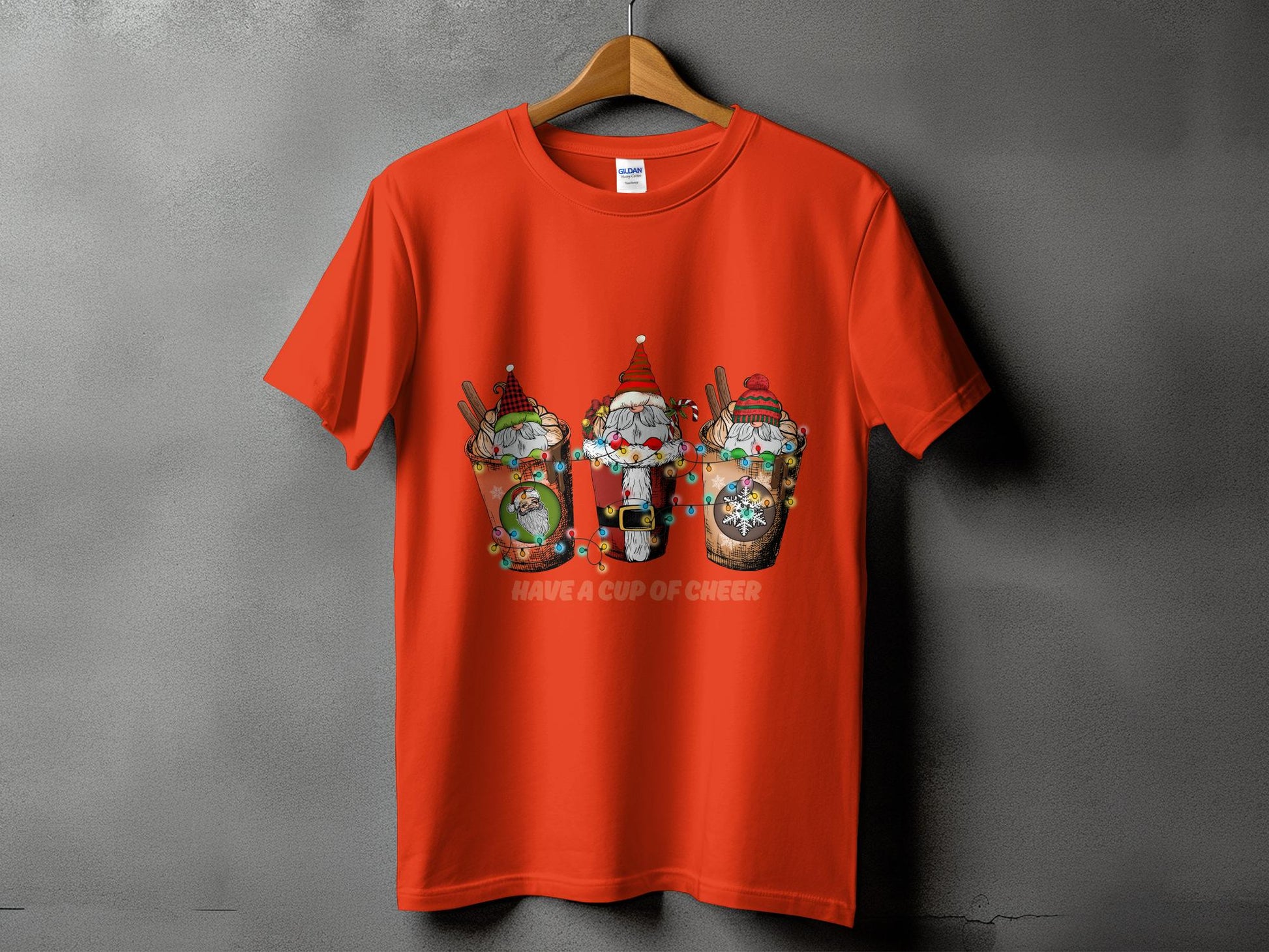 Festive Cheerful Snowman Trio Graphic Tee Product
