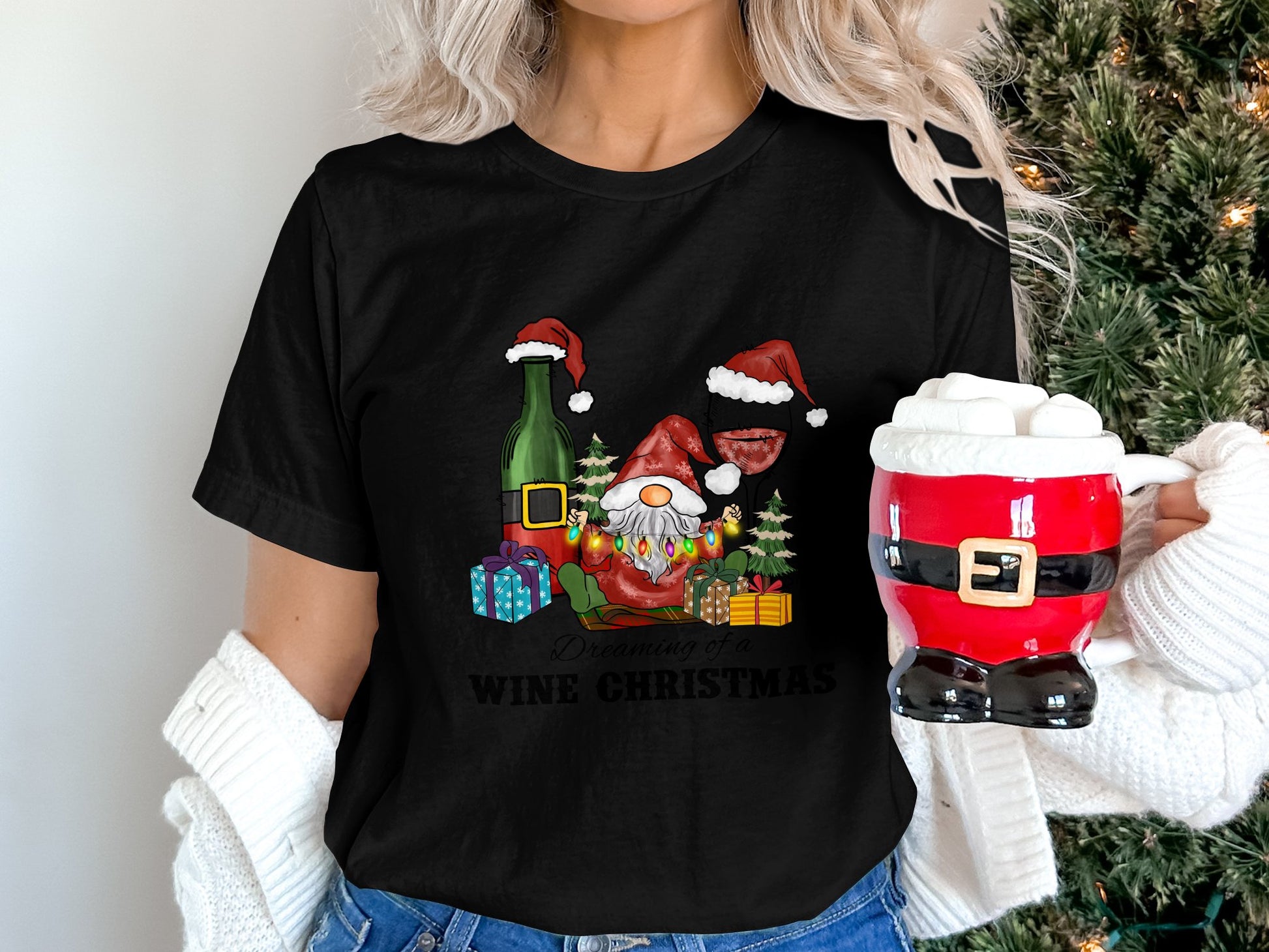 Dreams of a Wine Christmas T-Shirt