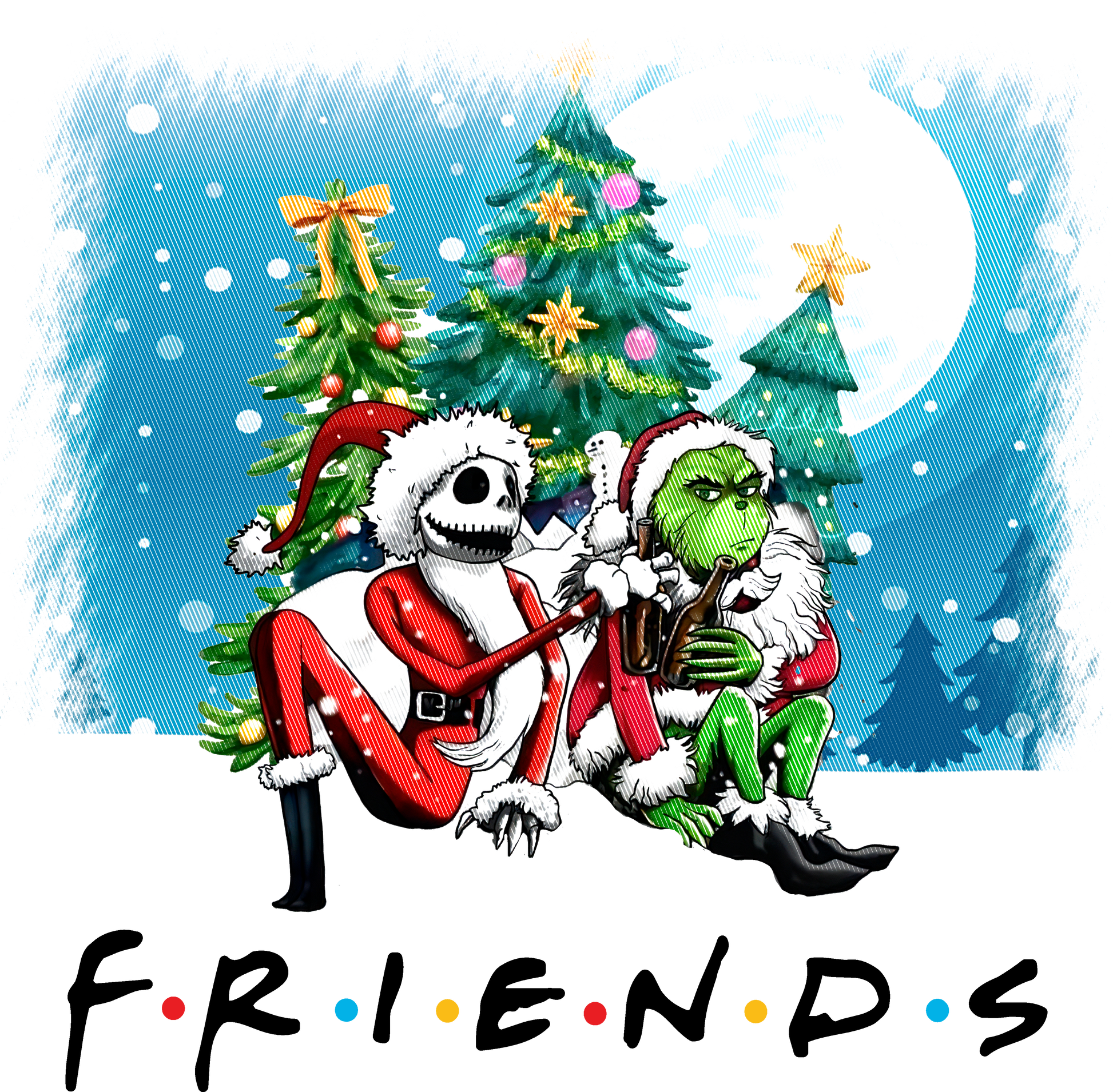 Jack and Grinch Friends Christmas Design product