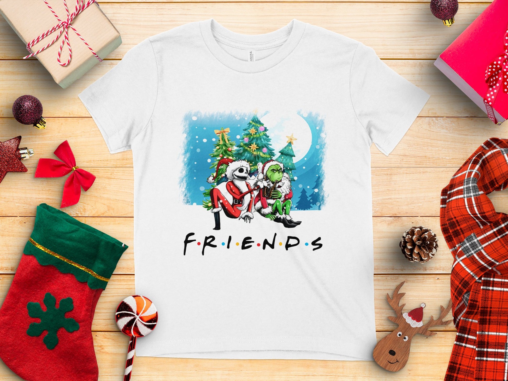 Christmas Friends Themed Holiday T-Shirt