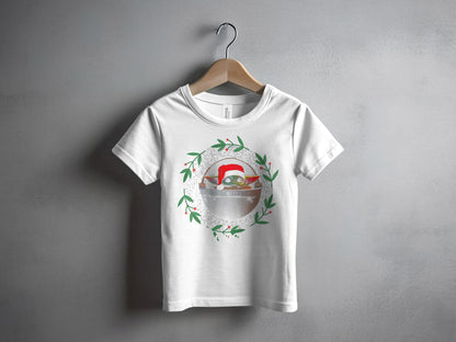 Cute Baby Yoda with Santa Hat Children's T-shirt