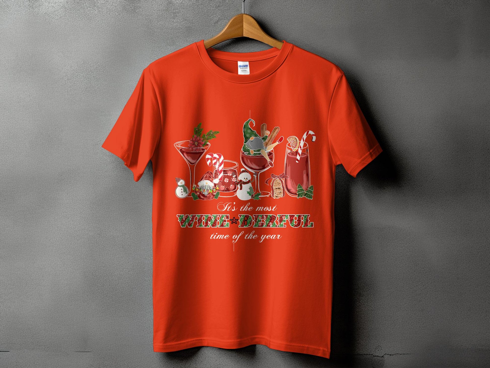 Christmas Drinks Theme It's the most WINE-DERFUL Shirt