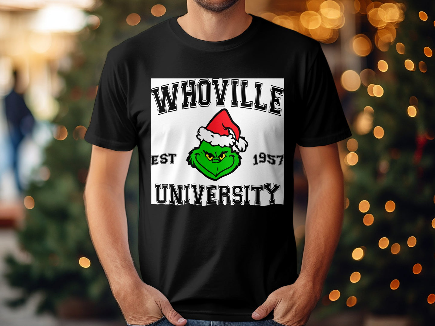 Whoville University EST 1957 Grinch Christmas T-shirt