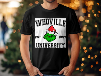 Whoville University EST 1957 Grinch Christmas T-shirt