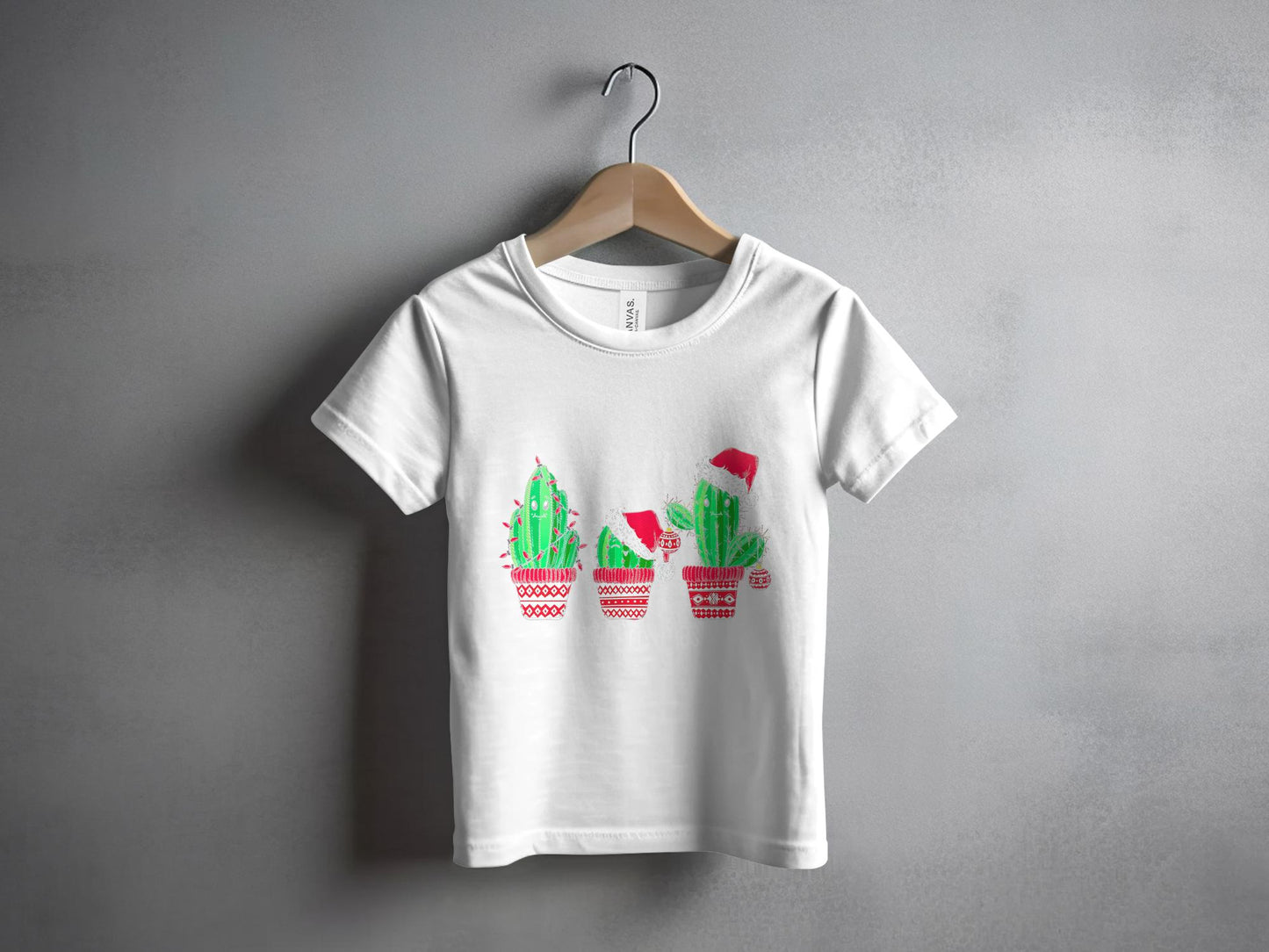 Kids Cactus Graphic T-Shirt with Festive Touch