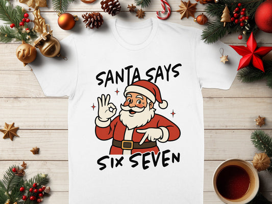 Santa Says Six Seven Christmas Themed Shirt