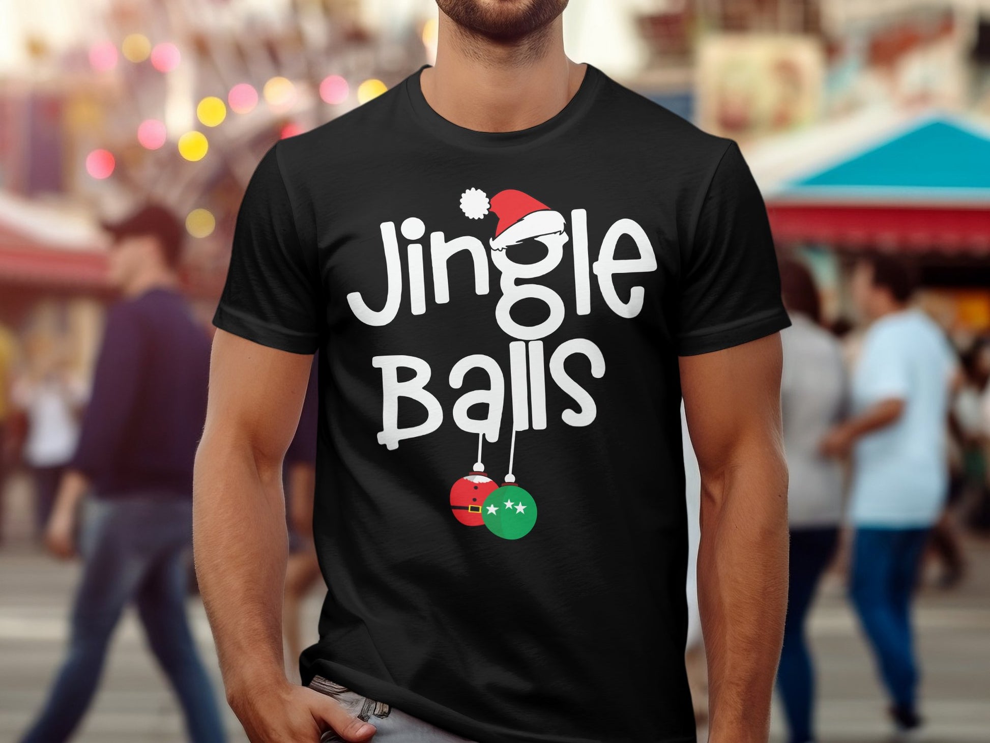 Funny Holiday Jingle Balls Festive Graphic Tee