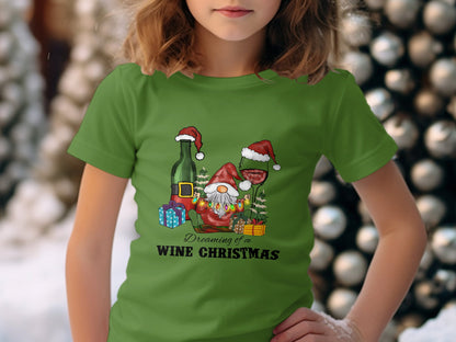 Dreaming Of A Wine Christmas Santa Funny Shirt