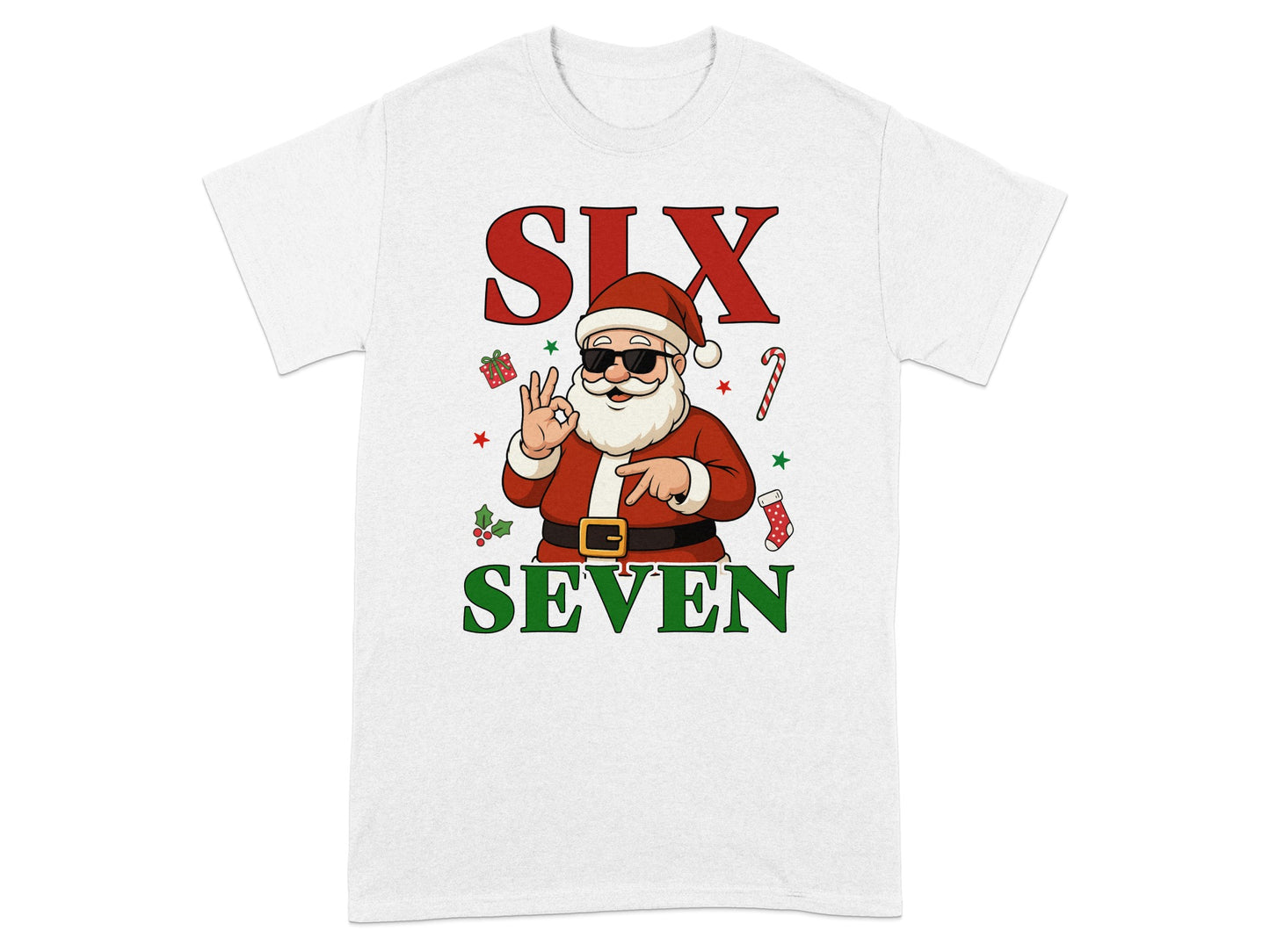 SLX Seven Santa Graphic Holiday Festive T-shirt