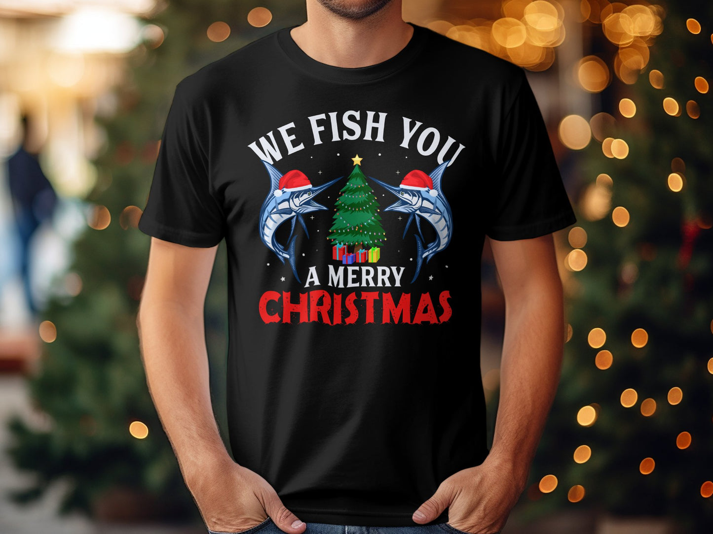 We Fish You A Merry Christmas Holiday T-shirt