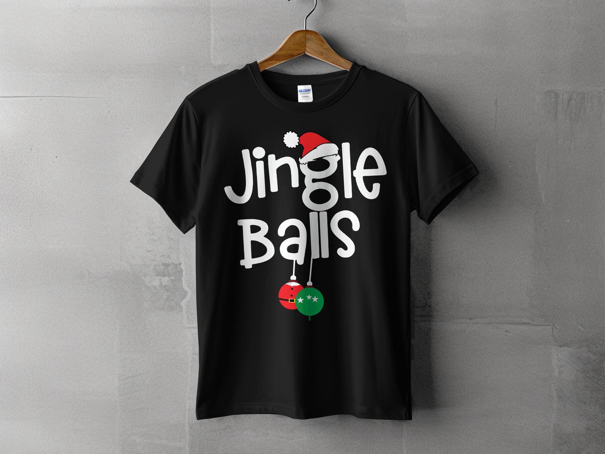 Funny Jingle Balls Santa Hat Christmas T-Shirt