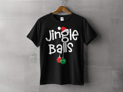 Funny Jingle Balls Santa Hat Christmas T-Shirt
