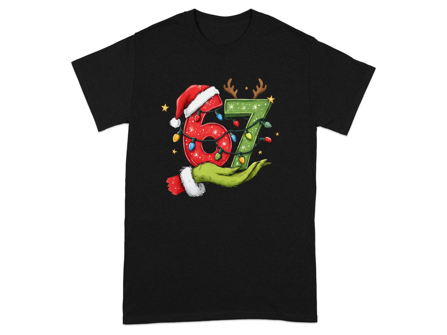 Festive Number 67 Fun Holiday Graphic T-shirt