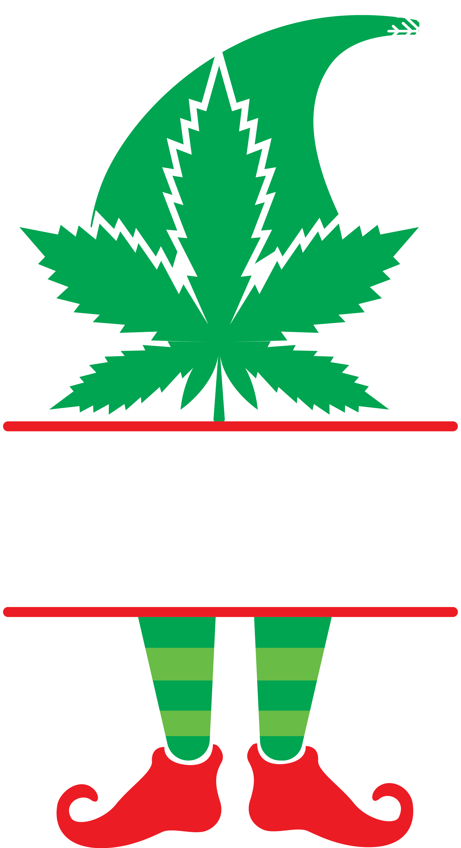 Festive Elf and Leaf Design Holiday Decoration