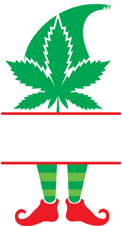 Festive Elf and Leaf Design Holiday Decoration