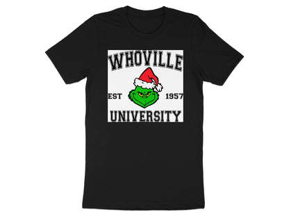 Whoville University Santa Grinch Christmas T-Shirt