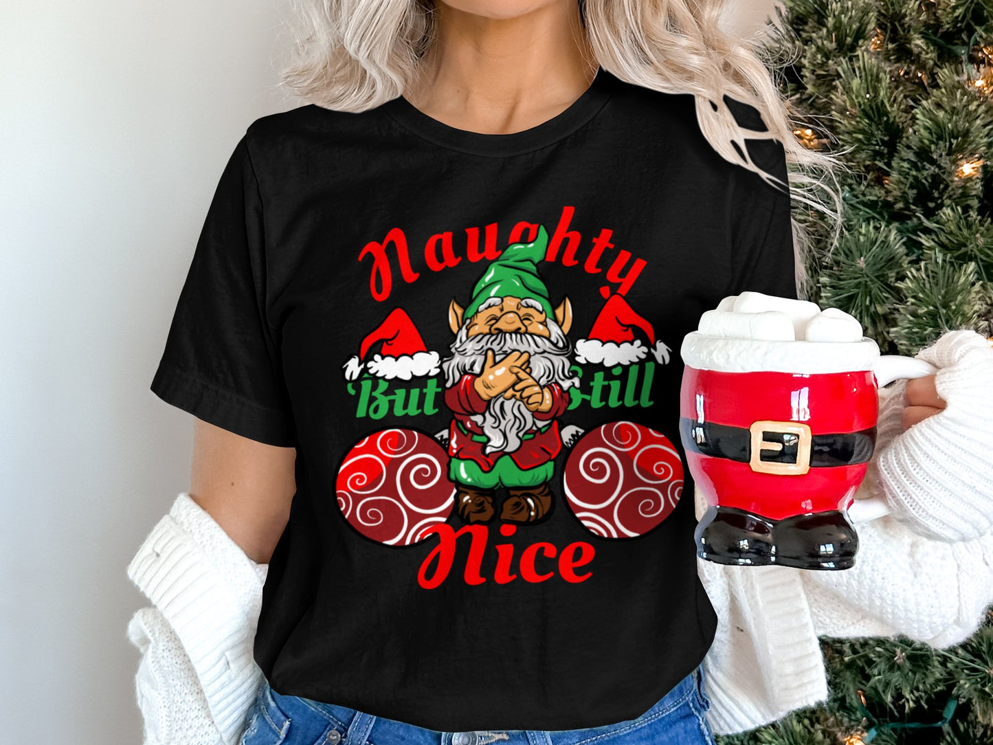 Naughty But Still Nice Christmas T-shirt