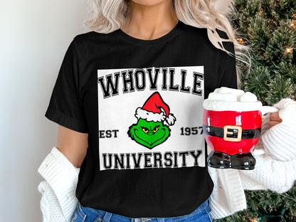 Whoville University EST 1957 Christmas T-Shirt