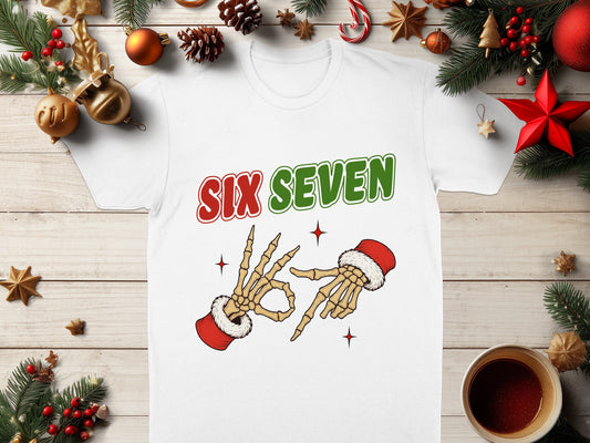 Holiday Six Seven Graphic Tee Perfect for Festive Vibes