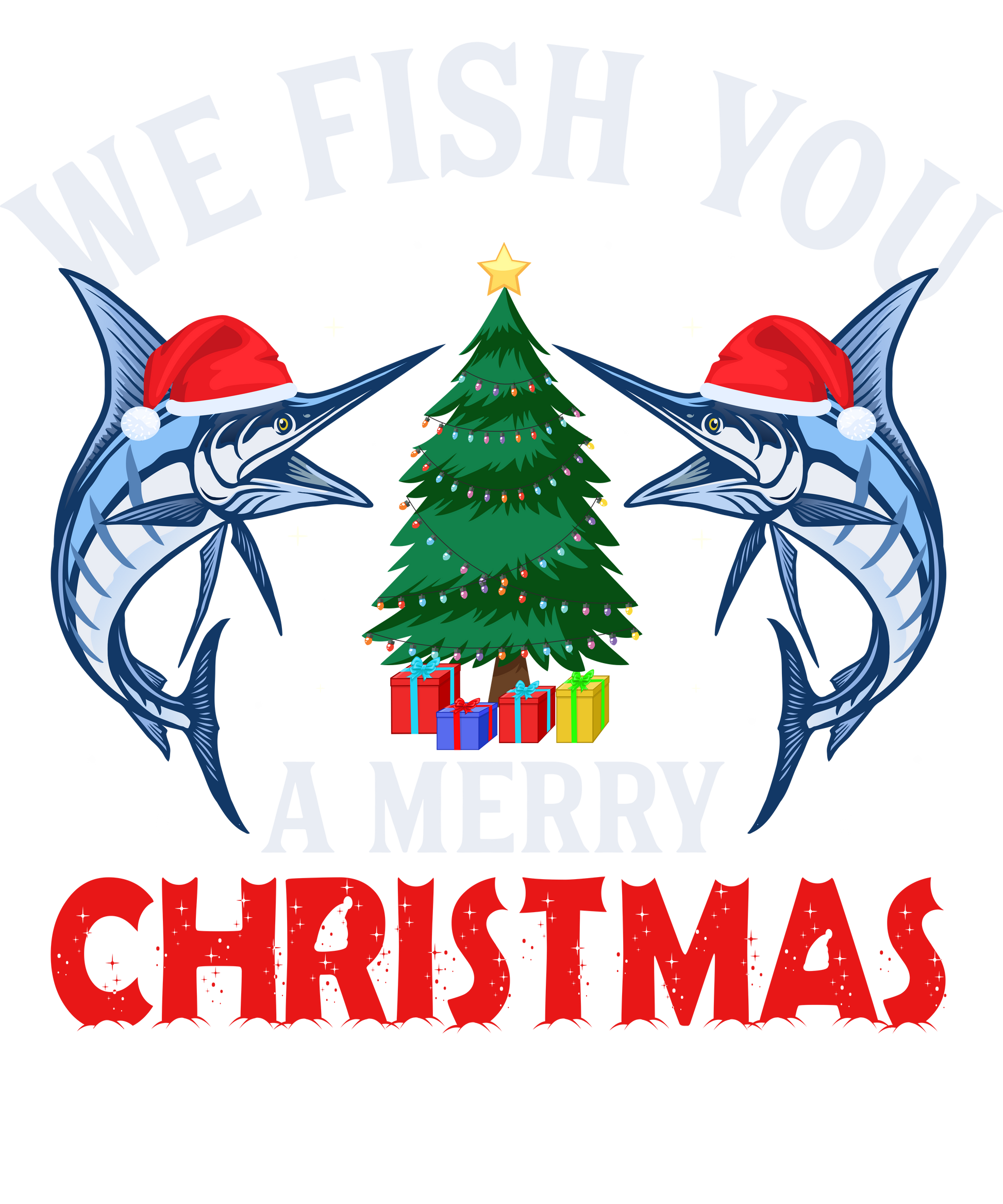 Holiday Cheers With Festive Marlin Christmas Tee