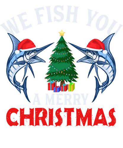 Holiday Cheers With Festive Marlin Christmas Tee