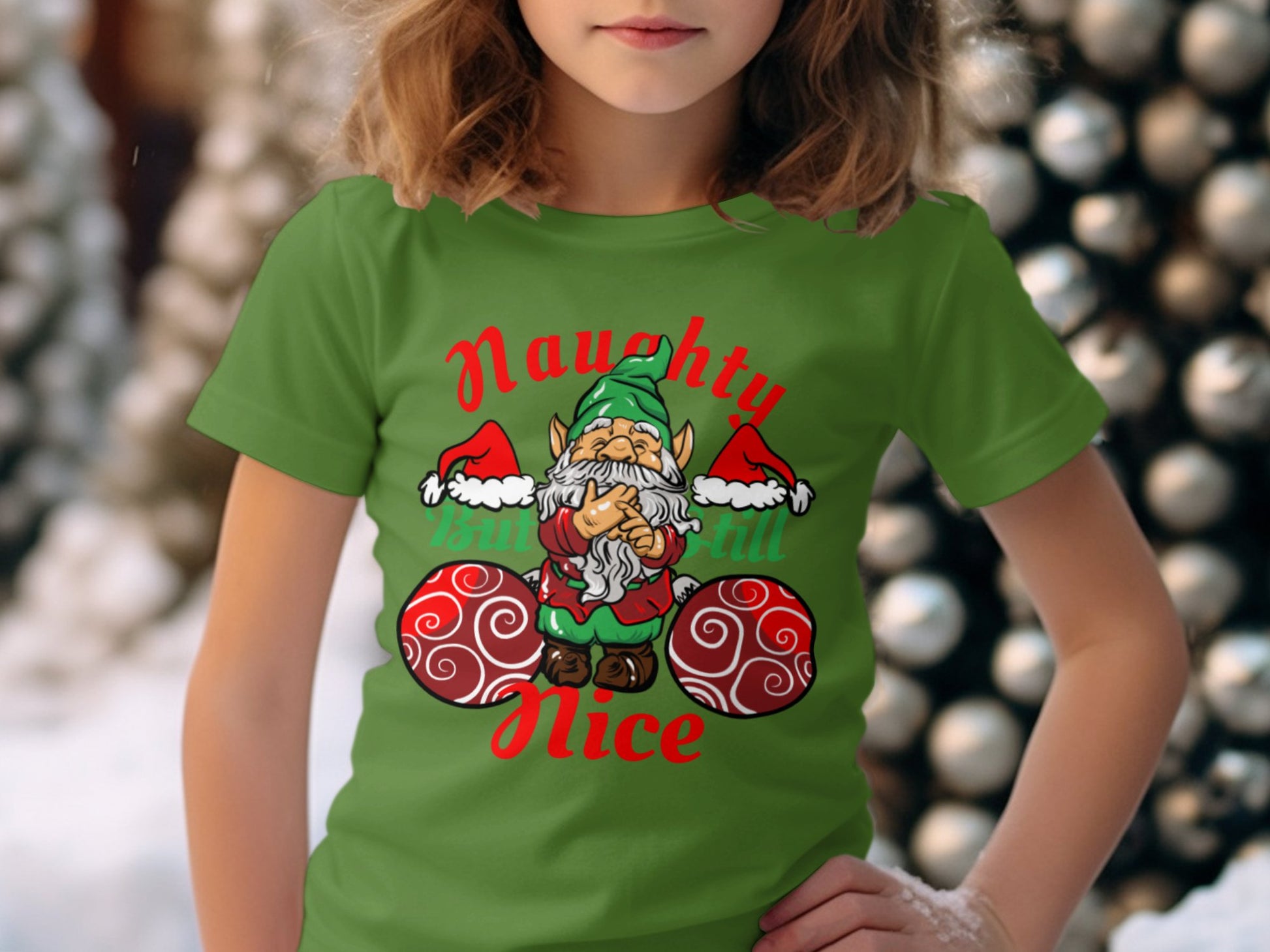 Naughty or Nice Christmas Gnome T-shirt