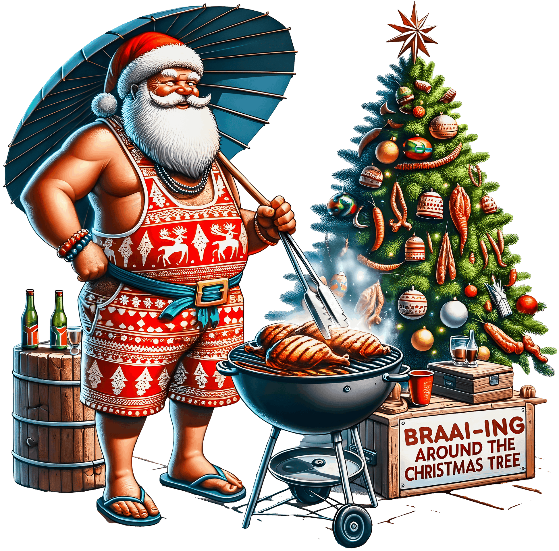 Braai-Ing Around the Christmas Tree novelty product
