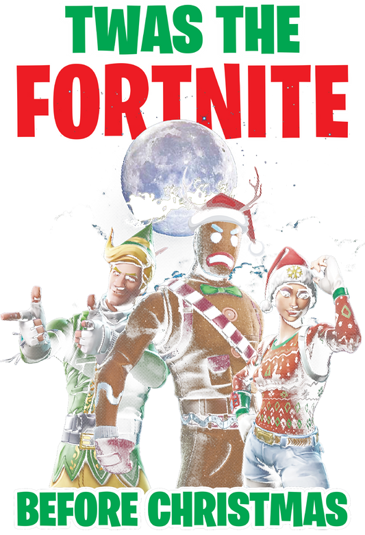 Twas The Fortnite Before Christmas Festive Graphic Shirt