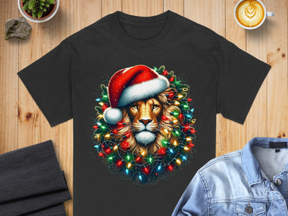 Festive Christmas Lion Illustration T-Shirt Product