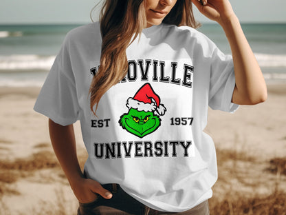 Whoville University Christmas Tee for Festive Season