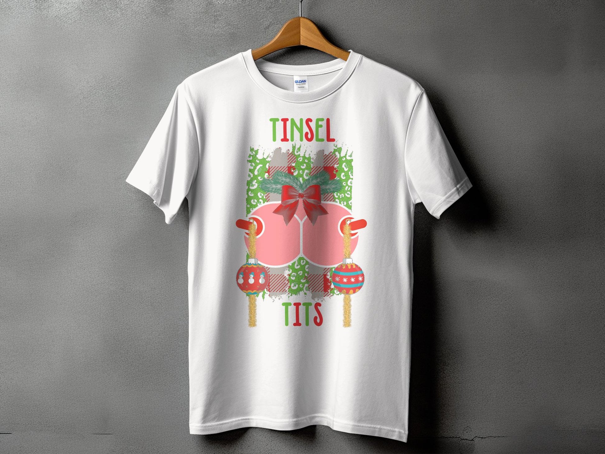 Tinsel Tits Holiday Graphic Tee Shirt product