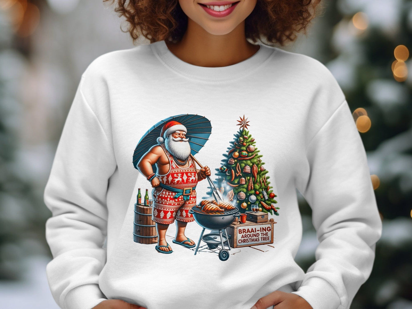 Santa Braai-ing Around The Christmas Tree Shirt