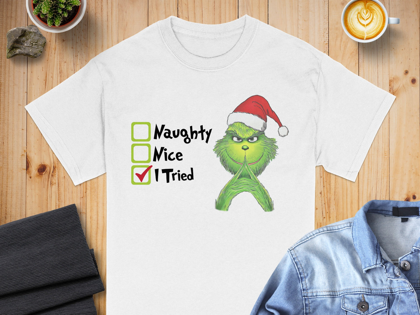 Naughty Nice I Tried Christmas Tee