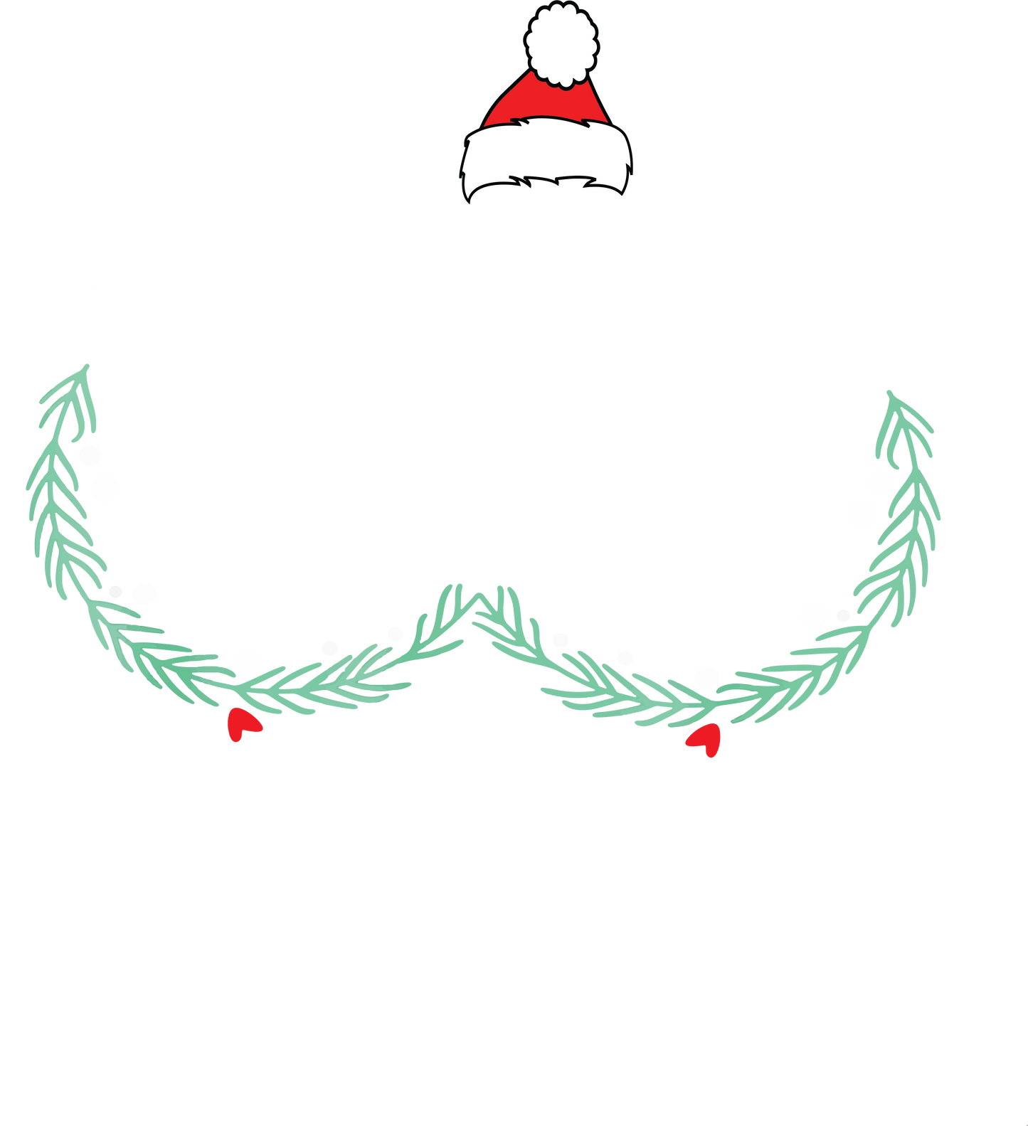 Tinsel Tits Santa Hat and Green Garland Christmas