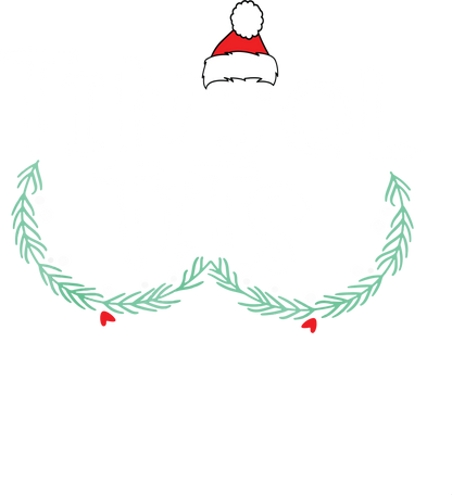 Tinsel Tits Santa Hat and Green Garland Christmas