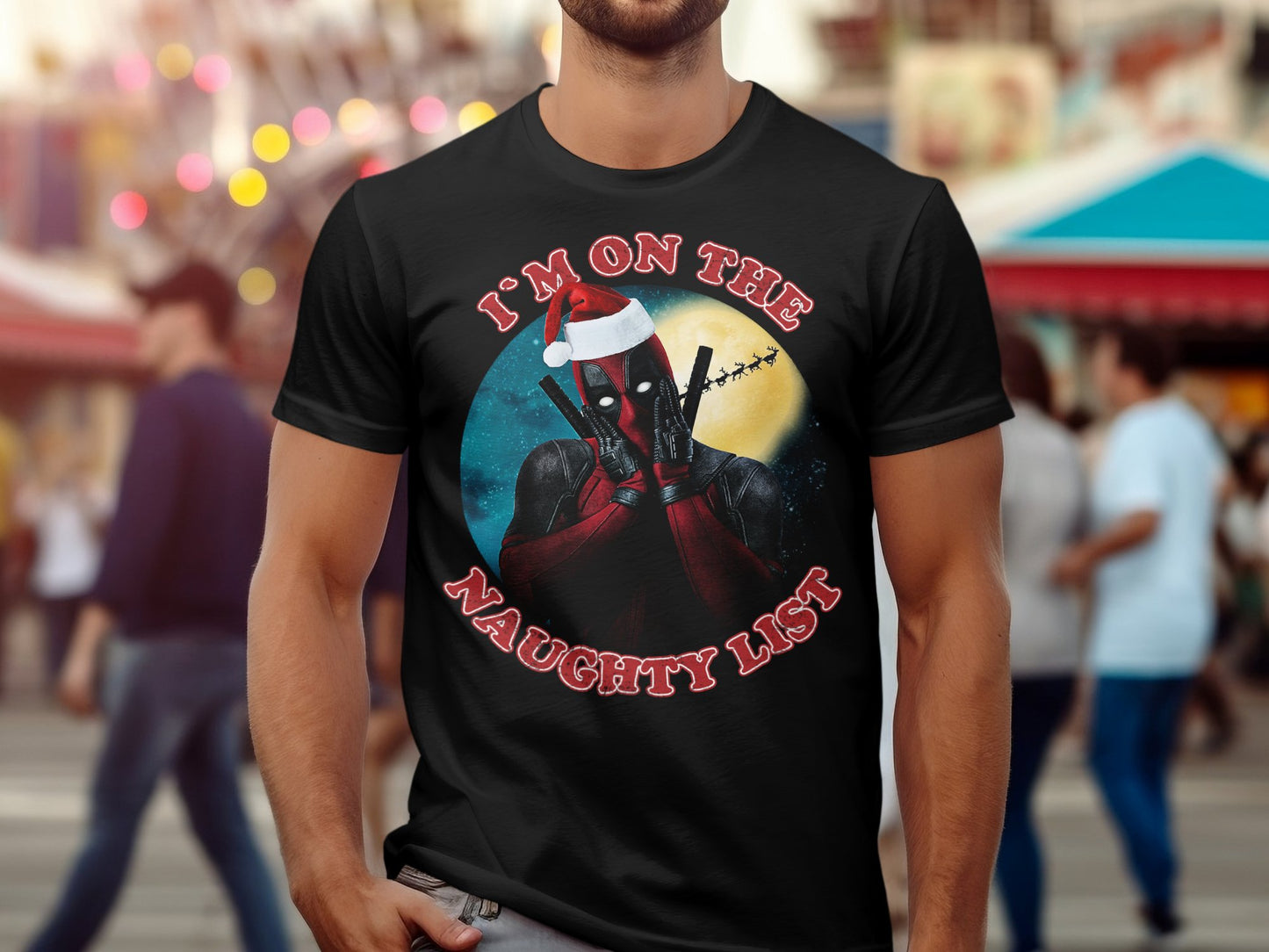I'm On The Naughty List Christmas Graphic T-Shirt