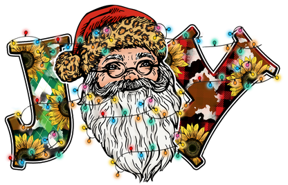 Festive Santa Joy Sign with Christmas Lights product