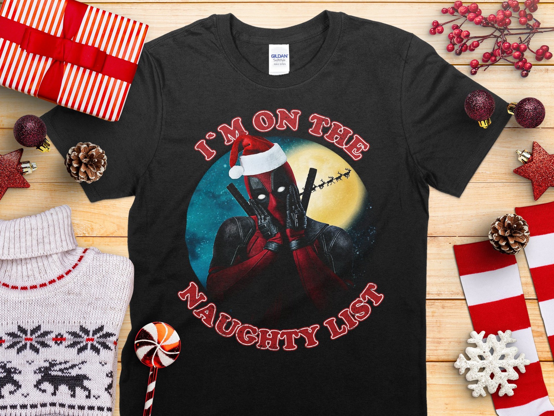 I'm On The Naughty List Funny Graphic Shirt