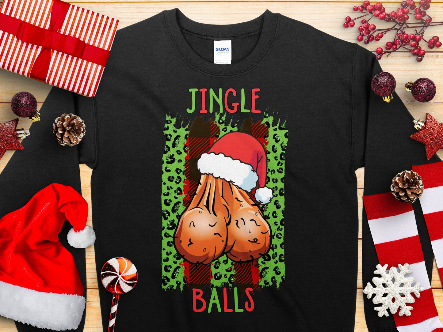 Jingle Balls Novelty Holiday Graphic Shirt