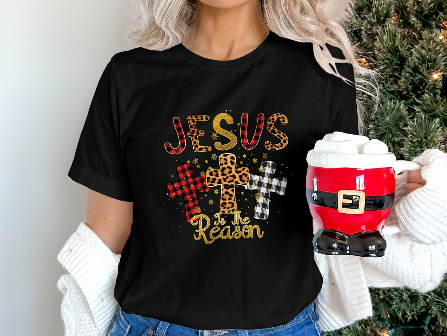 Jesus is the Reason Colorful Crosses T-Shirt