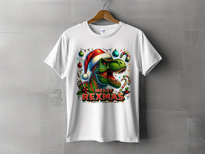 Merry Rexmas Dinosaur Christmas Themed Shirt