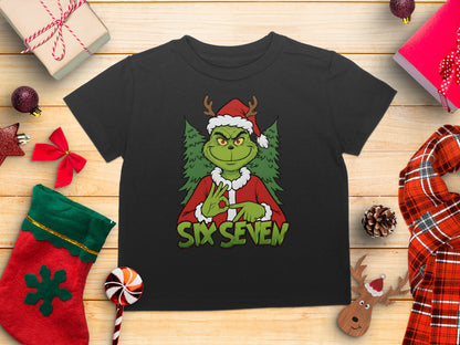 Christmas Grinch Six Seven Holiday Themed T-Shirt