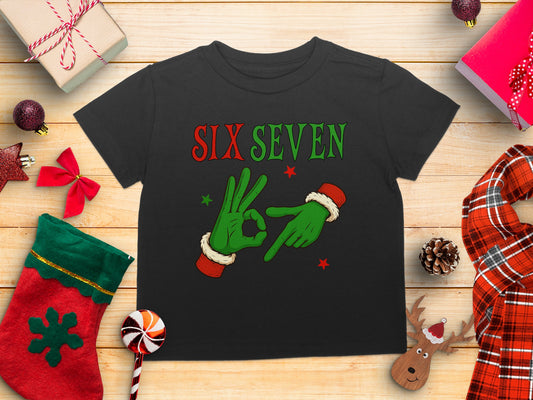Festive Six Seven Christmas Youth Tee Shirt