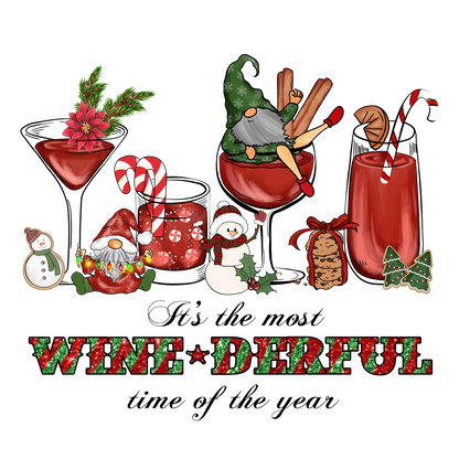 Festive Holiday Time With Wine Christmas Art Print