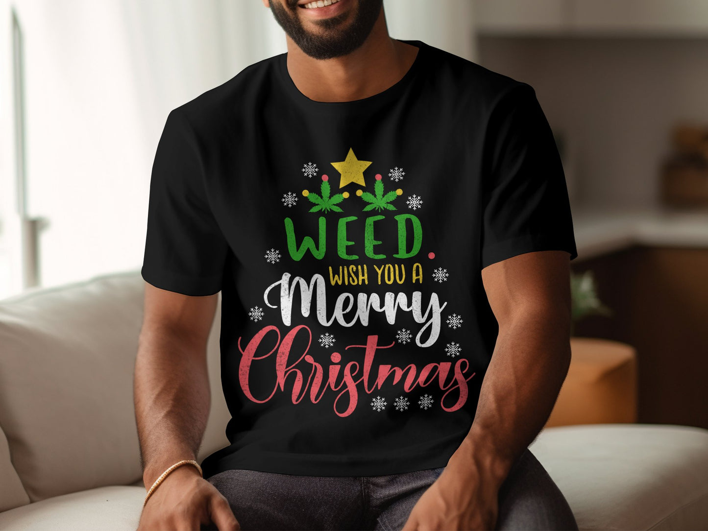 Weed Wish You A Merry Christmas T-shirt