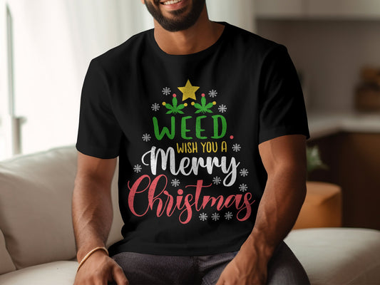 Weed Wish You A Merry Christmas T-shirt