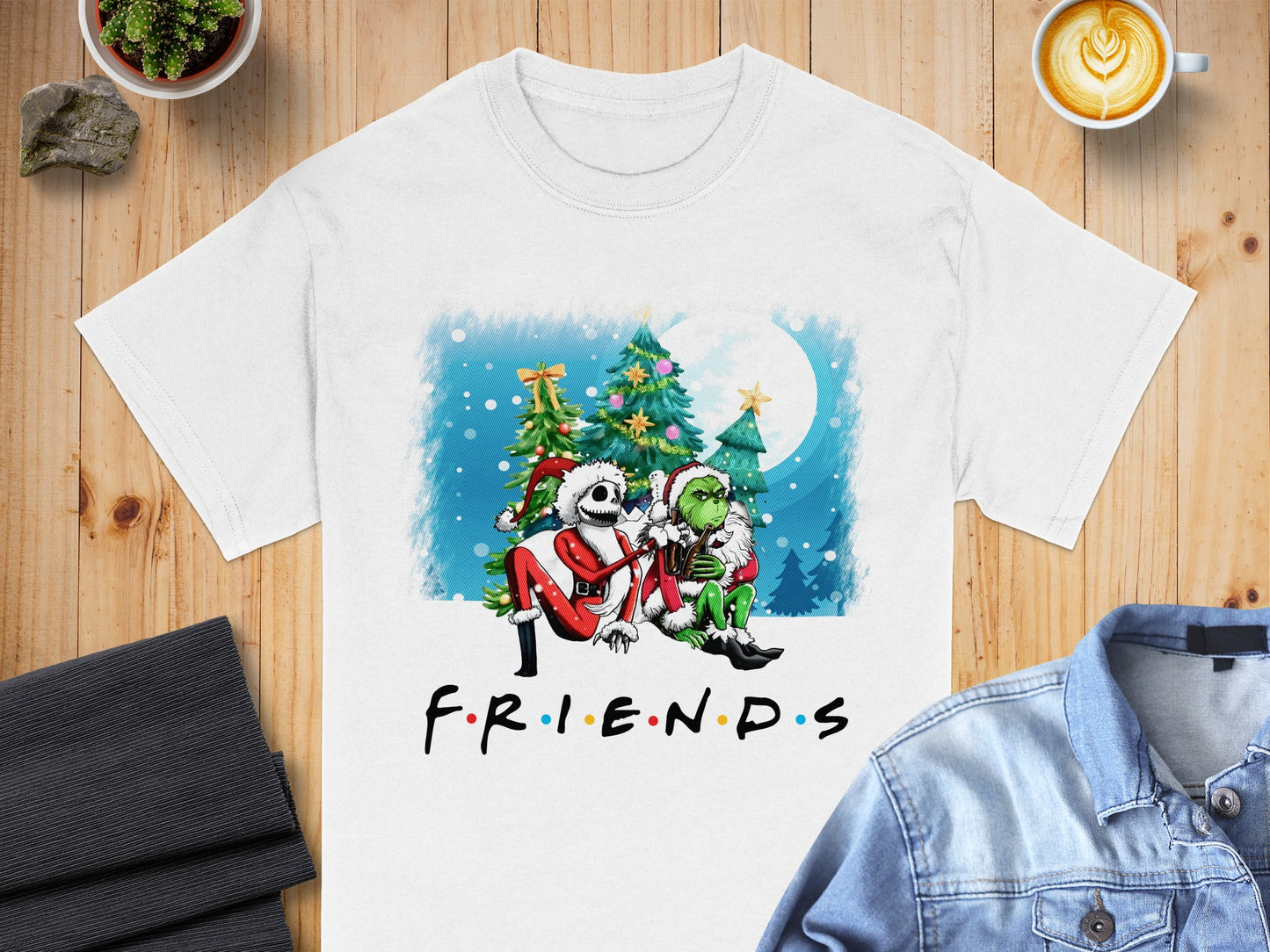 Friends Christmas Graphic Tee for Holiday Season